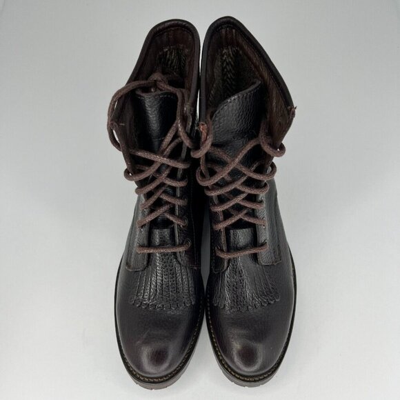 Wolverine Womens W40078 Rosie Kiltie Brown LaceUp Leather Size 5.5 Western Boots - Picture 4 of 9